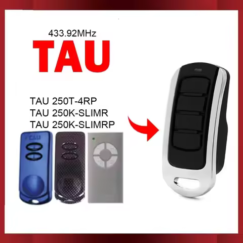 Compatible With TAU 250T-4RP 250K-SLIMR 250K-SLIMRP Garage Door Opener Remote Control 433.92MHz TAU 
