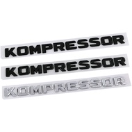 3d ABS Chrome Black Logo Kompressor Letters Car Trunk Emblem For C E SLK 230 200 C230 C180 C200 Komp