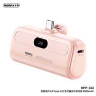 100% ORIGINAL REMAX RPP-632 Capsule Series 2A Type-C Emergency Direct Charging Power Bank 5000mAh