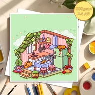 LittIe C0rner Coloring Pages Set, Set of 40 200gsm Thick Paper Paintings, A4 A5 Size, Coloring Pages