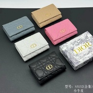 Dior Wallet dior Card Holder d1or dior Classic Tri-fold Wallet Classic Rattan Plaid Card Holder Coin