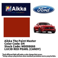 AIKKA AUTOMOTIVE PAINT / FORD D4 / LUCID RED PEARL (CANDY) / TOUCH UP PAINT / DIY CAT SPRAY TIN / CA