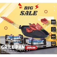 Grill Pan Square Grill Pan BBQ Teflon Pan BBQ Box Grilled Steak Non-Stick PREMIUM 20 24 28 cm Free Shipping - JMS