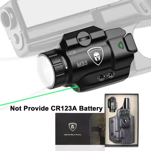 Fit for Springfield Hellcat Pro,MB3 Light,Kydex Holster,Compact 500 Lumen Rail Mounted Light Green l