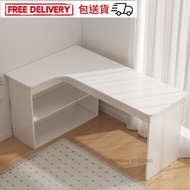🚚免運費 L shape table with Bookshelf 轉角書枱 連儲物櫃 L型書桌 Free delivery