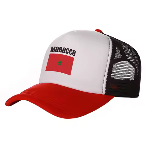 Morocco Flag Trucker Cap Men Cool Maro Moroccan Morocco Hat Baseball Cap Cool Summer Unisex Mesh Net
