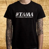 Hot selling men's fashionable T-shirt TAMA Drum Slogan Black T-shirt
