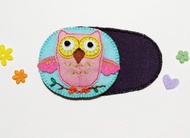 弱視矯正 眼罩 Patch Eye  單眼左右更換式遮眼罩- 粉紅貓頭鷹