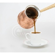 Turkish Cezve COFFEE POT engraved decoration by hand copper plated - FOR ESPRESSO CUPS - Best Sellin