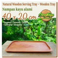 Natural Wooden Tray 40x20cm Wooden tray serving tray 8