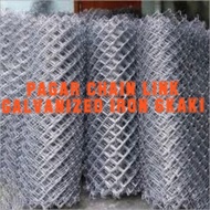 PAGAR CHAIN LINK GALVANIZED IRON 15meter (6Kaki x 15meter)