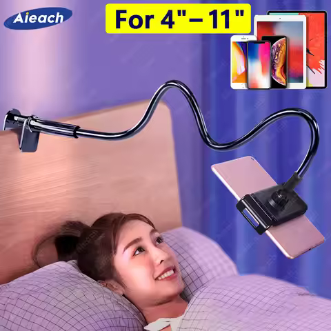 Gooseneck Tablet Mount Holder For Bed Desk Phone Holder Flexible Long Arm Clamp Tablet Stand For iPa