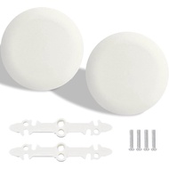 2-PCS CP3540 Ceiling Cover Plate, White Round Electrical Box Cover for 3.5-4 Inch Holes, Wall Smog D