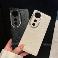 Vivo V40 Casing Vivo V40 Pro Casing Bear Patterned Hard Leather Phone Case