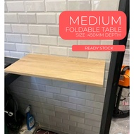 ❧Medium Wall Mounted Hanging Foldable Table with Bracket Wall Hung On  Meja Lipat Serbaguna Kitchen Dinding 450mm❂