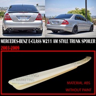 MERCEDES-BENZ E-CLASS W211 AM STYLE TRUNK SPOILER 2003-2009 ABS SKIRT LIP BODYKIT