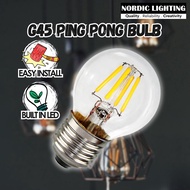 Nordic Lighting G45 Bulb 4Watt Energy Savings LED Ping Pong Bulb E14 &amp; E27 Holder Daylight / Warm White Bulb (G45 Bulb)