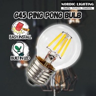 Nordic Lighting G45 Bulb 4Watt Energy Savings LED Ping Pong Bulb E14 & E27 Holder Daylight / Warm Wh