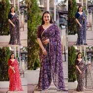 Beautiful Soft Faux Georgette saree