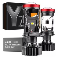 ⭐Y7D H4 LED Mini Lens Car Headlight Bulb Kit Conversion High Near Light Turbo Fan Car Light⭐ O8HK
