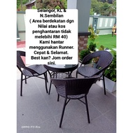 GARDEN SET/KERUSI MEJA KOPI LAMAN SANTAI 5IN1 ROUND TABLE
