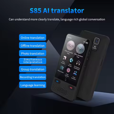 S85 Portable Translator, 74 Languages Real-time Interpreting, Auto-focus Image Translation with Full
