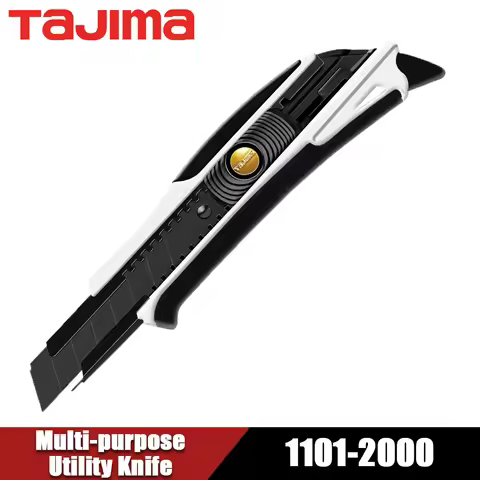 TAJIMA 1101-2000 Automatic Retractable Utility Knife Replaceable 18mm L-Blade Wallpaper Cutter Multi
