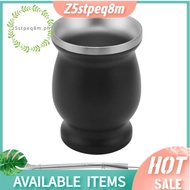 Yerba Mate Gourd Set Double-Wall Stainless  Tea Cup and Bombilla 8 Ounces Bombillas Yerba Mate Straw