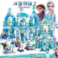 Lego Movie Disney "Frozen 2" Elsa Queen Magic Castle Cinderella's Romantic Castle Building Block Toy&amp;-&amp;&amp; OQ44