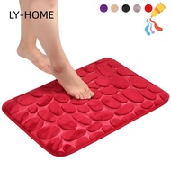 LIAOYING 40*60cm Bathroom Carpet Feet Pad Pebbles Floor Bathtub Doormat