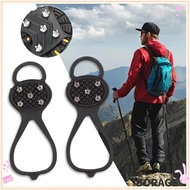 BORAG 1 Pair Ice Gripper Spike, 5/8 Teeth Spike Shoes Crampons,  Anti-Slip Universal Spike Grips Cle