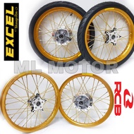 Y15ZR Y16 Y16ZR Takasago Excel Asia 160x17 Gold, RCB Lidi Gold, Hub Gantang Chrome with Tyre