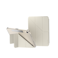 SwitchEasy魚骨牌 Origami Nude iPad mini 8.3吋多角度透明保護套(皮革內襯)/ 星光白