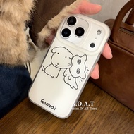 G.O.A.T cute puppy casing Compatible for iPhone 17 pro max iPhone 17 16 15 14 pro max Anti -falling 