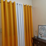 CA55Y - Katrina Yellow Sold Per Pc Or 3in1 Set Ring Curtain ( 5ft - 152cm To 7ft - 213cm )