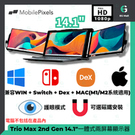 Mobile Pixels - Trio Max 2nd Gen 14.1"一體式兩屏幕顯示器 1080p全高畫質 mac OS Windows Android 任天堂 Switch 原裝行貨