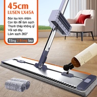 Cây lau nhà tự vắt bàn lau xoay 360 độ có tích hợp gạt nước cây lau trợ lực Lusen LX45A