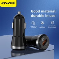 Awei C-825/C-822 18W Sạc Điện Thoại Mini Ô Tô PD QC 3.0 2 Cổng USB A Type C Ualcomm Sạc Nhanh Cho iP