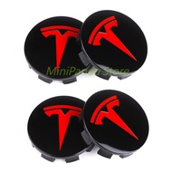 4 Pcs Tesla Emblem Wheel Center Hub Caps Rim Fit Tesla Model 3 X S Y