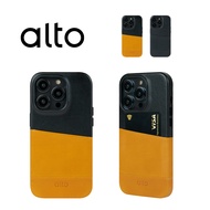 alto iPhone 14 Pro Metro插卡皮革手機殼/ 棕+黑