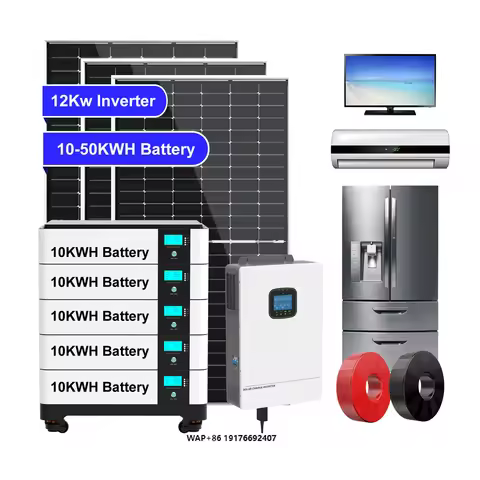 51.2v 200ah 400ah 600ah 800ah 1000ah BYD Lithium Battery Solar Energy System 12kw One Phase Inverter