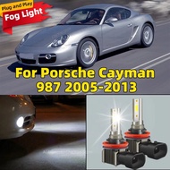 [NEW] 2pcs Led Fog Light Blub Car Lamp 80w Plug And Play 6000k White For Porsche Cayman 987 2005 200