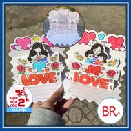 New model 3D self-coloring card - Folded card creates a effect of writing wishes at the end of the s