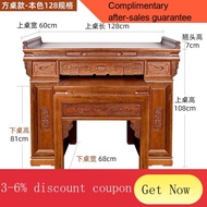 YQ55 Solid Wood Altar Buddha Shrine Household Buddha Niche Altar Cabinet Chinese Buddha Worship Table Altar Incense Desk