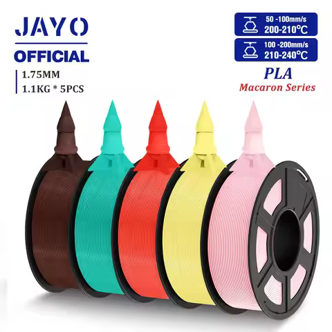 JAYO PLA Filament 1.75MM 5 Rolls/set 3D Printer Filament PLA For FDM 3D Printers Neatly Wound 3D Pri