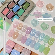 ชุดกาวยาทาเล็บ 9 สี ครีม Texture Mint Mambo Series เจลยาทาเล็บแข็งเก้าเหลี่ยม