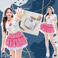 TwinsShopVip TW21329 Off-Shoulder Top With Lace Embroidery And Bow Decoration ..