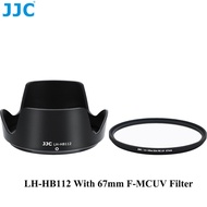 JJC LH-HB112เลนส์ฮูดแทนที่ HB-112สำหรับเลนส์ Nikon Nikkor Z DX 12-28มม. F3.5-5.6 PZ เลนส์ VR กล้อง N