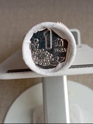 1992年 中國菊花1角 硬幣 卷裝/50個 （近新）赠送卷幣筒