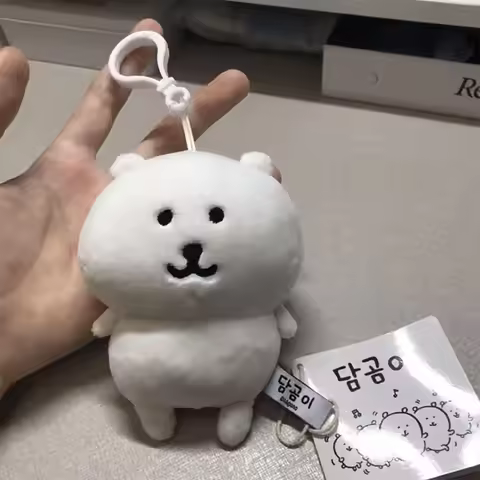 Joke Bear Anime Plush Keychain Cute Polar bear Valentine Rose Series Bag Pendant Kawaii Soft Stuffed
